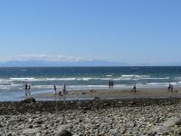 Enjoying the beach: On the beach at Bonniebrook in Gibsons