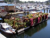 Gibsons Marina Flower Boat: The owner lovingly plants hundreds of flowers each spring, making this houseboat one of the favourites of both locals and visitors to the Sunshine Coast.