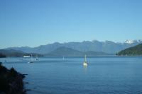 Gibsons Harbour : View from Gibsons dock, with BC Ferries just leaving Langdale and heading for Horseshoe Bay