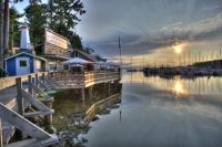 Lund Harbour: Lund marina and boardwalk