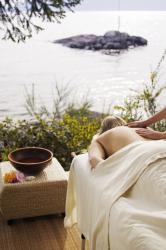 Rockwater Secret Cove Tenthouse Spa: Imagine getting a massage in this beautiful setting.