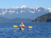 Kayking in Gibsons Harbour: Photo courtesy of Pascal Carrera, Sunshine Kayaking