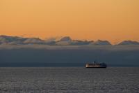 Ferry to Powell River with Vancouver Island in background